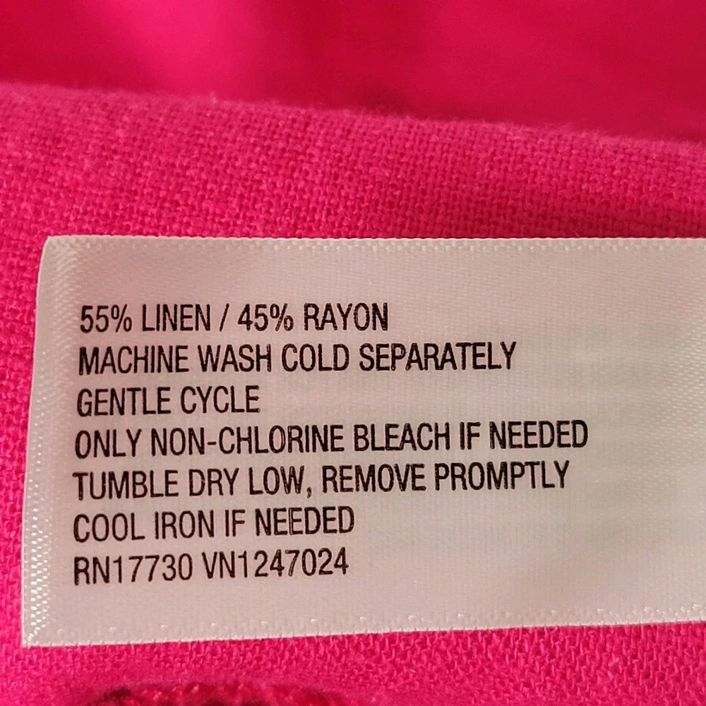 Universal Thread Linen Blend‎ Midi Skirt Women's M Pink Tiered Boho Cottagecore